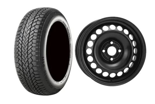 Roata completa Opel Corsa E janta otel ALCAR 6445 6x15 + anvelopa Iarna Giti Winter W1 185/65R15 88T + Senzor presiune ALCAR